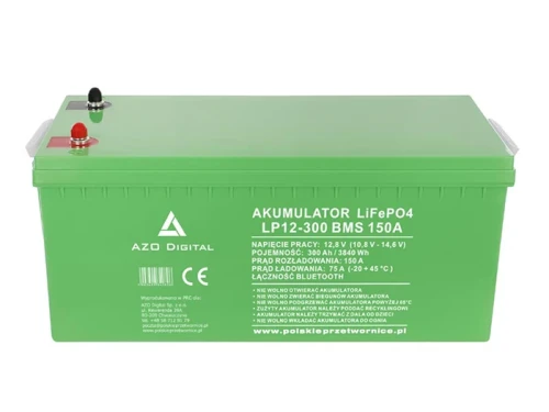 Przejdź do produktu Akumulator LiFePO4AZO 12 V 300 Ah (BT) 
